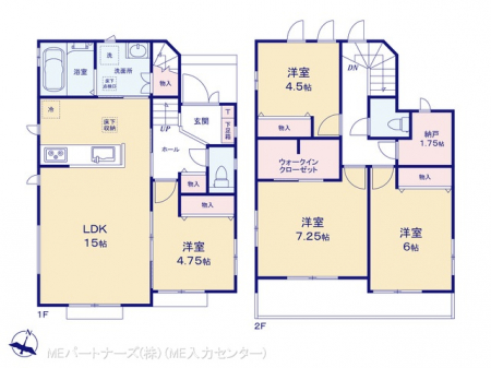 @Ԏ聟2-B`Floor plan`@}ʂƈقȂꍇ͌D