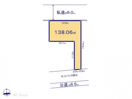 区画図　図面と異なる場合は現況を優先