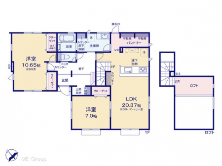 �@�Ԏ��`Floor plan�`  �}�ʂƈقȂ�ꍇ�͌�����D��v���܂��B