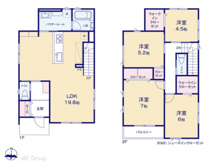 �@�Ԏ�聟1�������`Floor plan�`  �}�ʂƈقȂ�ꍇ�͌�����D��v���܂��B