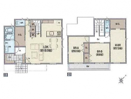�@�Ԏ��`Floor plan�`�@�}�ʂƈقȂ�ꍇ�͌�����D��v���܂��B