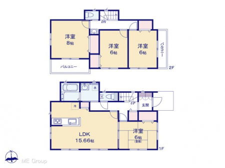 �@�Ԏ�聟�T�������`Floor plan�`  �}�ʂƈقȂ�ꍇ�͌�����D��v���܂��B