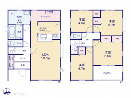 �@�Ԏ�聟1�������`Floor plan�`  �}�ʂƈقȂ�ꍇ�͌�����D��v���܂��B
