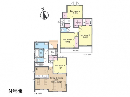 �@�Ԏ�聟N�������`Floor plan�`�@�}�ʂƈقȂ�ꍇ�͌�����D��v���܂��B