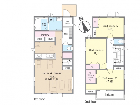 �@�Ԏ�聟2-D�������`Floor plan�`�@�}�ʂƈقȂ�ꍇ�͌�����D��v���܂��B