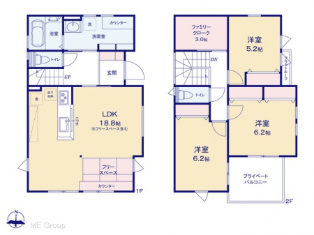 �@�Ԏ��`Floor plan�`  �}�ʂƈقȂ�ꍇ�͌�����D��v���܂��B