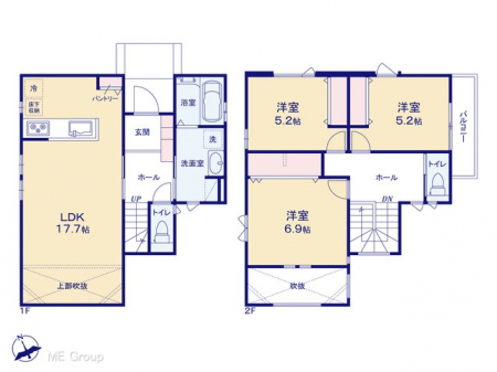 �@�Ԏ�聟�Q�������`Floor plan�`  �}�ʂƈقȂ�ꍇ�͌�����D��v���܂��B