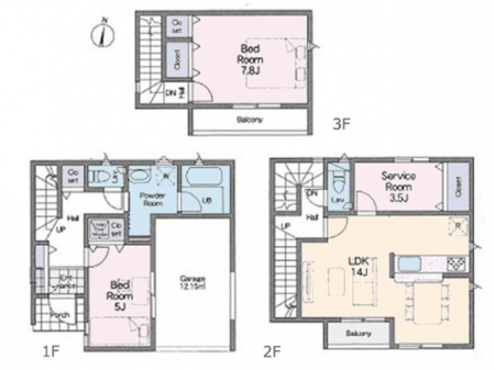 �@�Ԏ��`Floor plan�`�@�}�ʂƈقȂ�ꍇ�͌�����D��v���܂��B