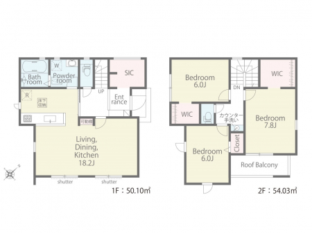 �@�Ԏ��`Floor plan�`�@�}�ʂƈقȂ�ꍇ�͌�����D��v���܂��B