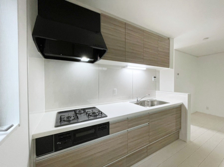 �L�b�`���@����-Kitchen-�@�f�U�C�����Ƌ@�\�������˔������L�b�`���ł��B���r���O�X�y�[�X�Ƃ̈�̊������܂�A�L�X��Ԃ����o���Ă���܂��B  �X���C�h���[�t���V�X�e���L�b�`���B�@