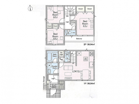�@�Ԏ��`Floor plan�`�@�}�ʂƈقȂ�ꍇ�͌�����D��v���܂��B