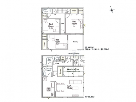 �@�Ԏ�聟�R�������`Floor plan�`�@�}�ʂƈقȂ�ꍇ�͌�����D��v���܂��B