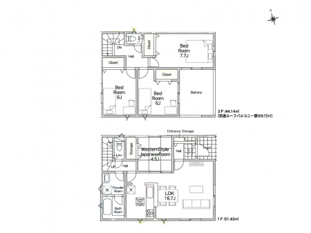 �@�Ԏ�聟�Q�������`Floor plan�`�@�}�ʂƈقȂ�ꍇ�͌�����D��v���܂��B