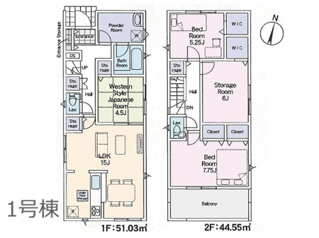 �@�Ԏ�聟�P�������`Floor plan�`�@�}�ʂƈقȂ�ꍇ�͌�����D��v���܂��B