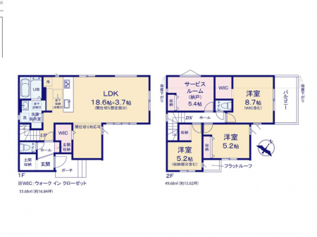 �@�Ԏ��`Floor plan�`  �}�ʂƈقȂ�ꍇ�͌�����D��v���܂�