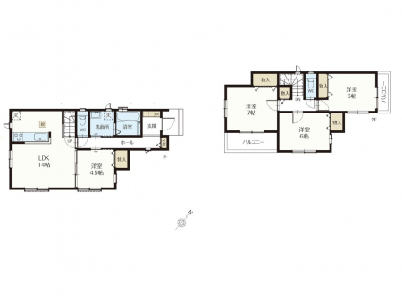 �@�Ԏ��`Floor plan�`�@�}�ʂƈقȂ�ꍇ�͌�����D��v���܂��B