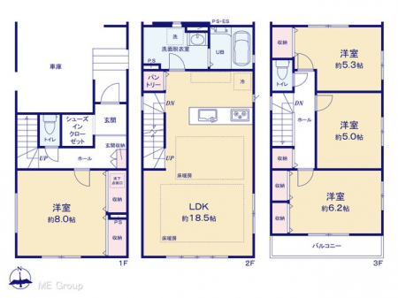�@�Ԏ��`Floor plan�`�}�ʂƈقȂ�ꍇ�͌�����D��  
