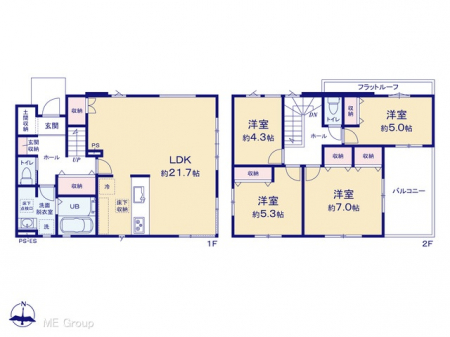 �@�Ԏ�聟�P�������`Floor plan�`�@�}�ʂƈقȂ�ꍇ�͌�����D��