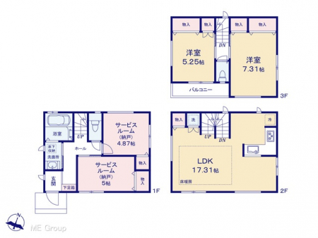 �@�Ԏ��`Floor plan�`�@�}�ʂƈقȂ�ꍇ�͌�����D��