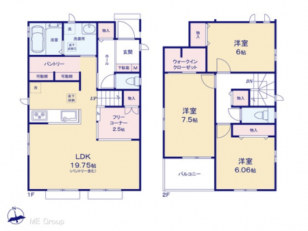 �@�Ԏ�聟F�������`Floor plan�`�@�}�ʂƈقȂ�ꍇ�͌�����D��v���܂��B