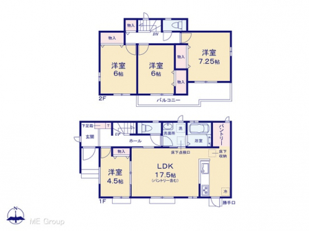 �@�Ԏ��`Floor plan�`�@�}�ʂƈقȂ�ꍇ�͌�����D��v���܂��B