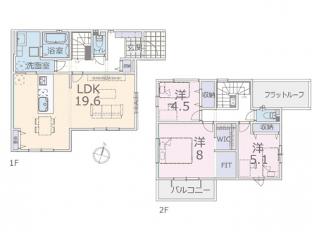 �@�Ԏ��`Floor plan�`�@�}�ʂƈقȂ�ꍇ�͌�����D��v���܂��B