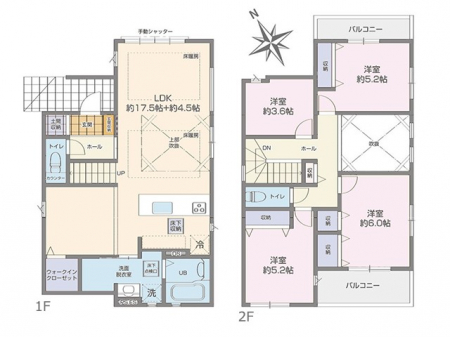 �@�Ԏ��`Floor plan�`�@�}�ʂƈقȂ�ꍇ�͌�����D��v���܂��B