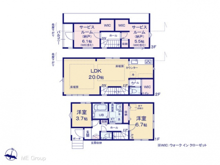 �@�Ԏ�聟2�������`Floor plan�`�}�ʂƈقȂ�ꍇ�͌�����D��  