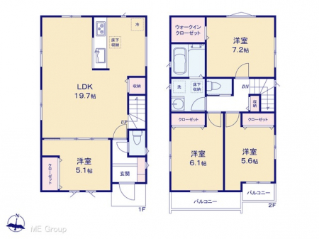 �@�Ԏ�聟2�������`Floor plan�`�@�}�ʂƈقȂ�ꍇ�͌�����D��
