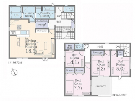 �@�Ԏ��`Floor plan�`�@�}�ʂƈقȂ�ꍇ�͌�����D��v���܂��B