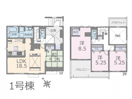 �@�Ԏ��`Floor plan�`�@�}�ʂƈقȂ�ꍇ�͌�����D��v���܂��B
