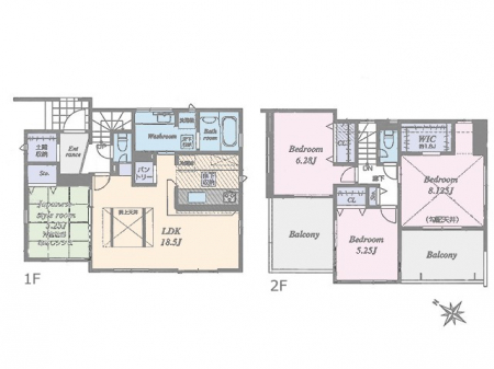 �@�Ԏ��`Floor plan�`�@�}�ʂƈقȂ�ꍇ�͌�����D��v���܂��B