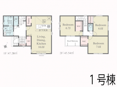 �@�Ԏ��`Floor plan�`�@�}�ʂƈقȂ�ꍇ�͌�����D��v���܂��B