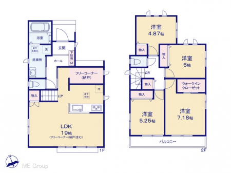 �@�Ԏ�聟3-C�������`Floor plan�`�@�}�ʂƈقȂ�ꍇ�͌�����D��