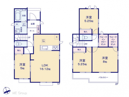 �@�Ԏ�聟3-B�������`Floor plan�`�@�}�ʂƈقȂ�ꍇ�͌�����D��
